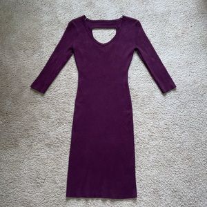 🌟No Boundaries Purple 3/4 Sleeve Maxi Sweater Dress Size Large (11-13)